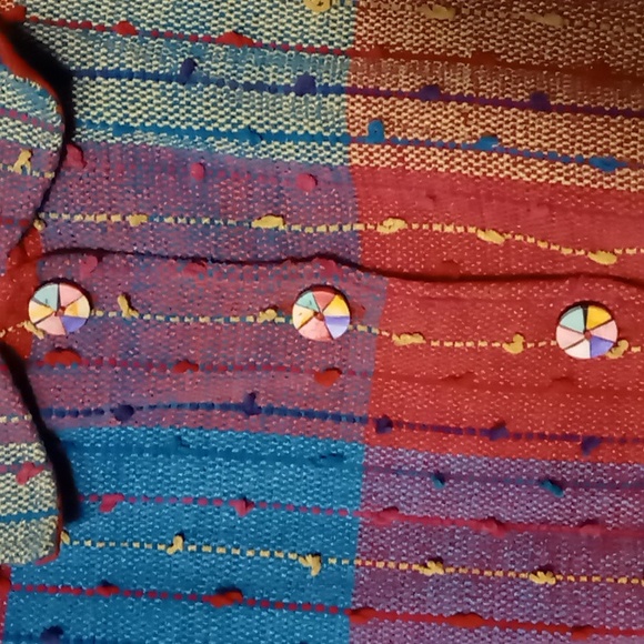 Multicolor Patchwork Button-Front Jacket - Picture 5 of 9